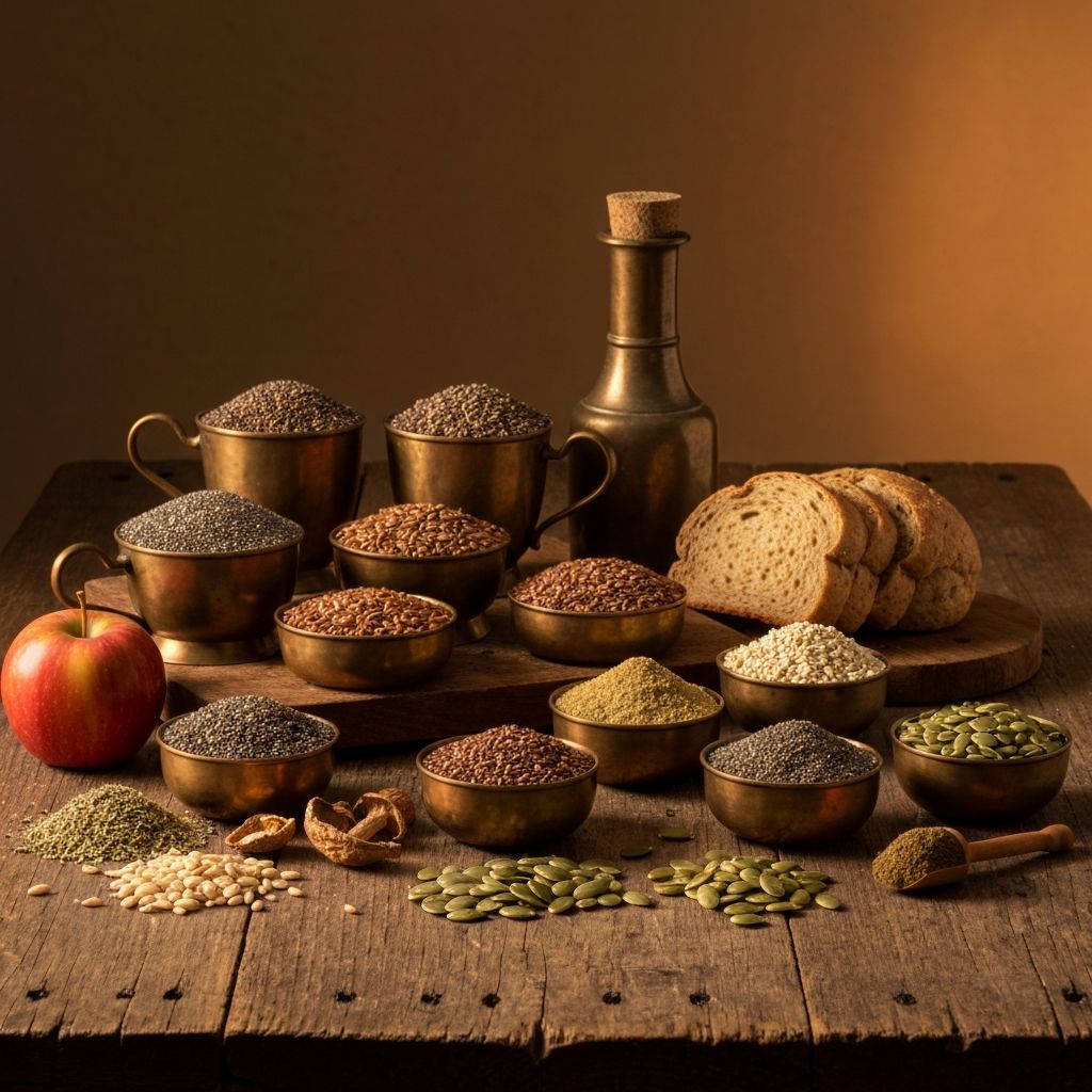 Mature botanical still life representing nutritional needs